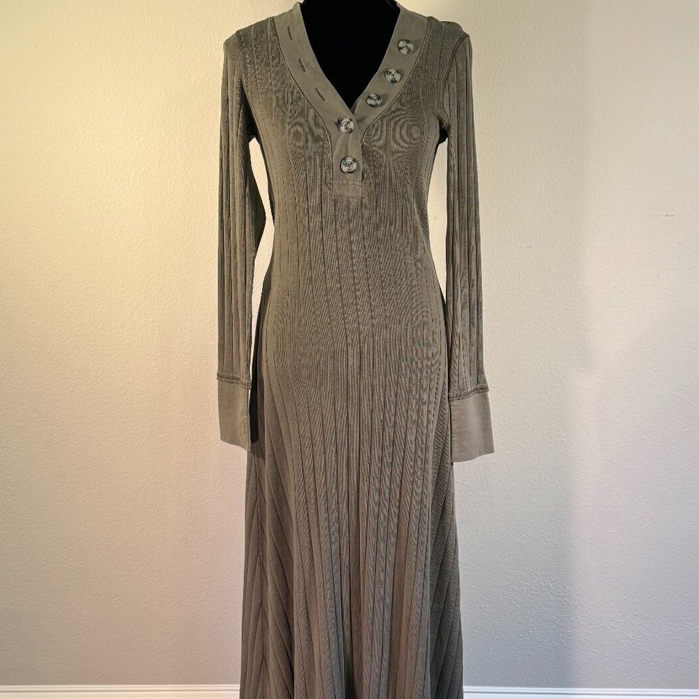 COPY - Olive Free People Beach Henley Maxi Dress Size Small EUC